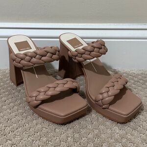 Dolce Vita Women's Size 7.5 Brown Braided Heels